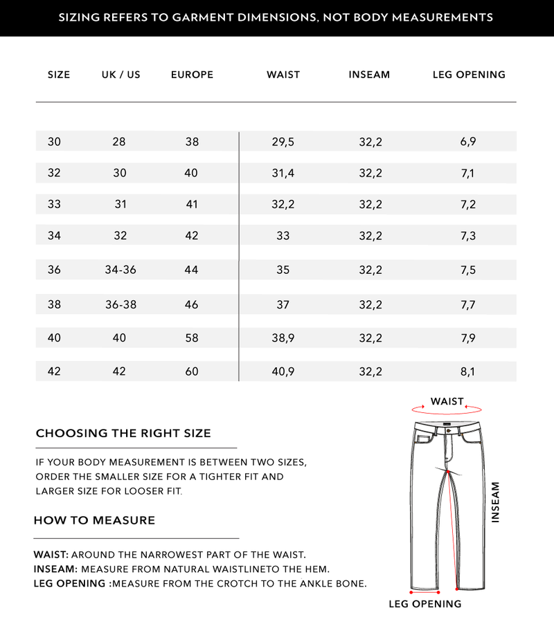 Size Chart 2