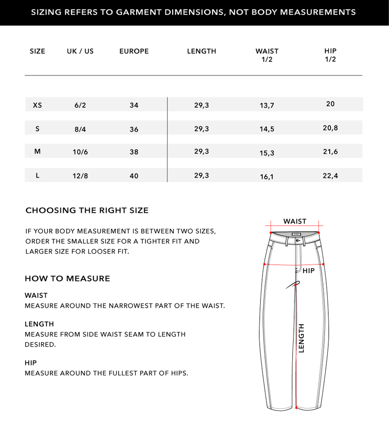 Size Chart 2