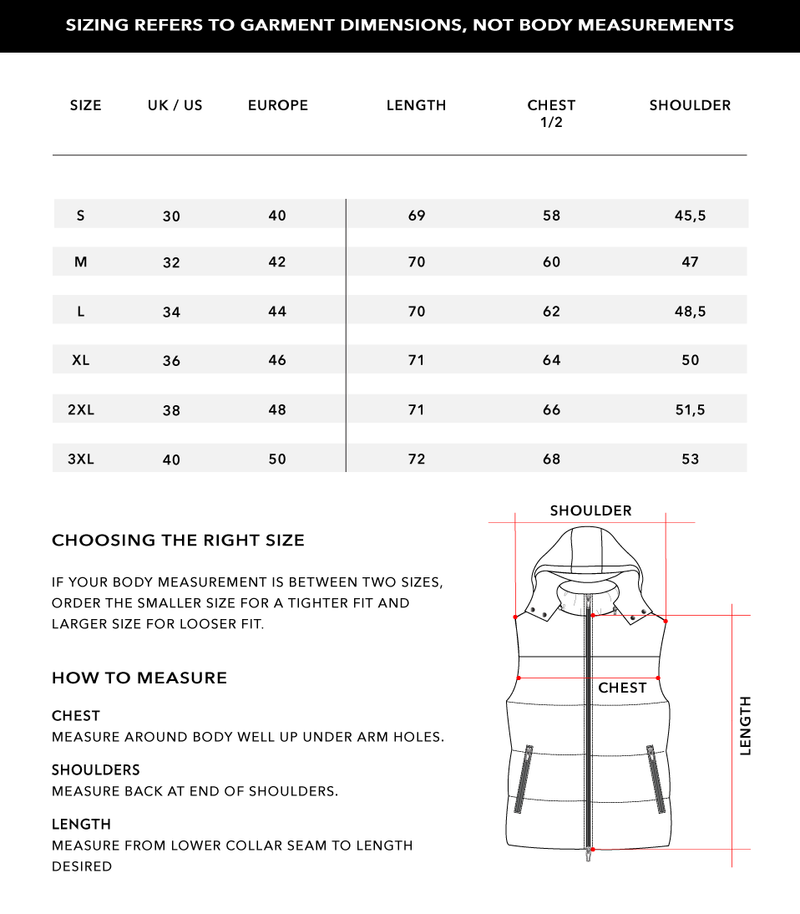 Size Chart 1