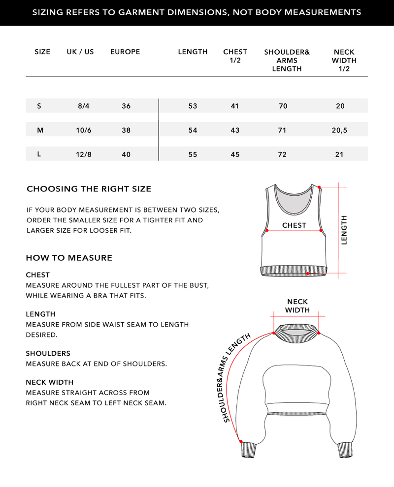 Size Chart 1