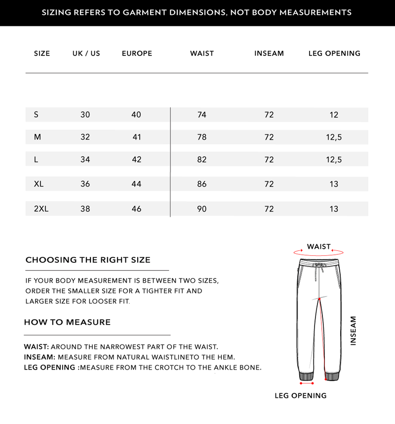 Size Chart 1