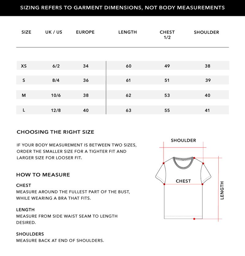 Size Chart 1