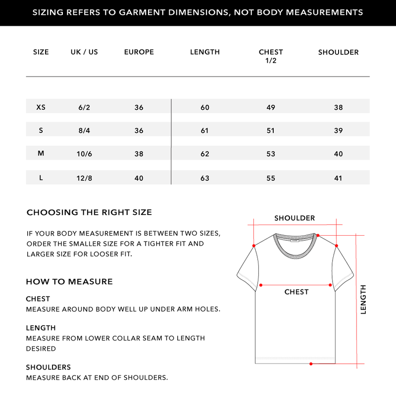 Size Chart 1