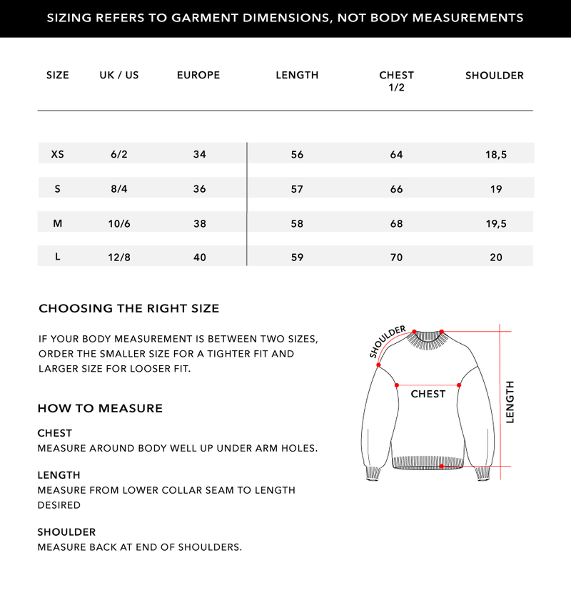 Size Chart 1
