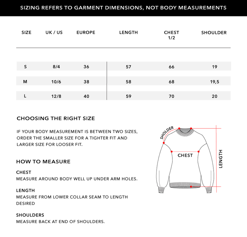 Size Chart 1