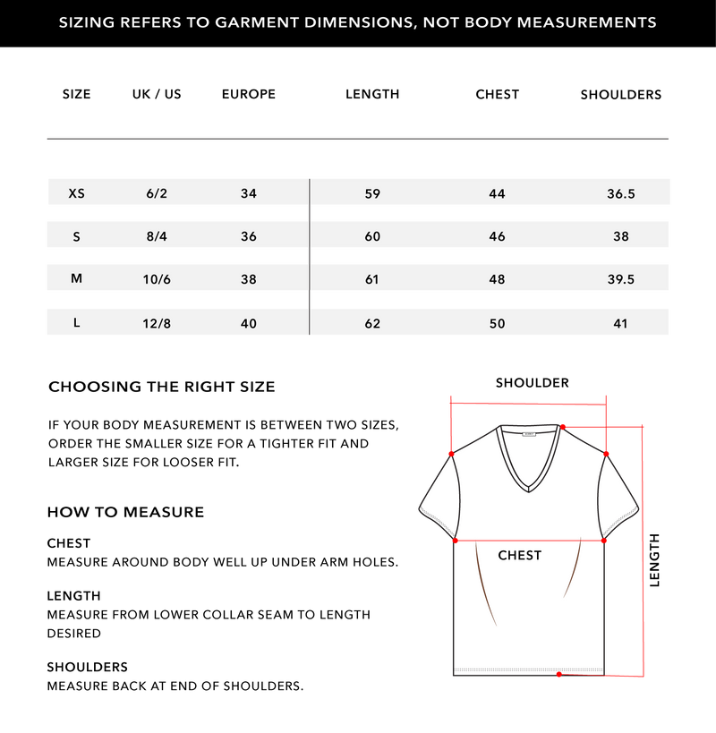 Size Chart 1