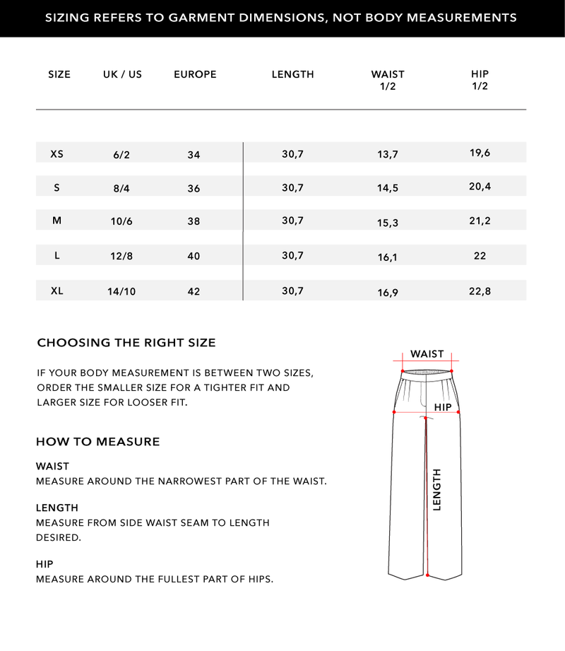 Size Chart 2