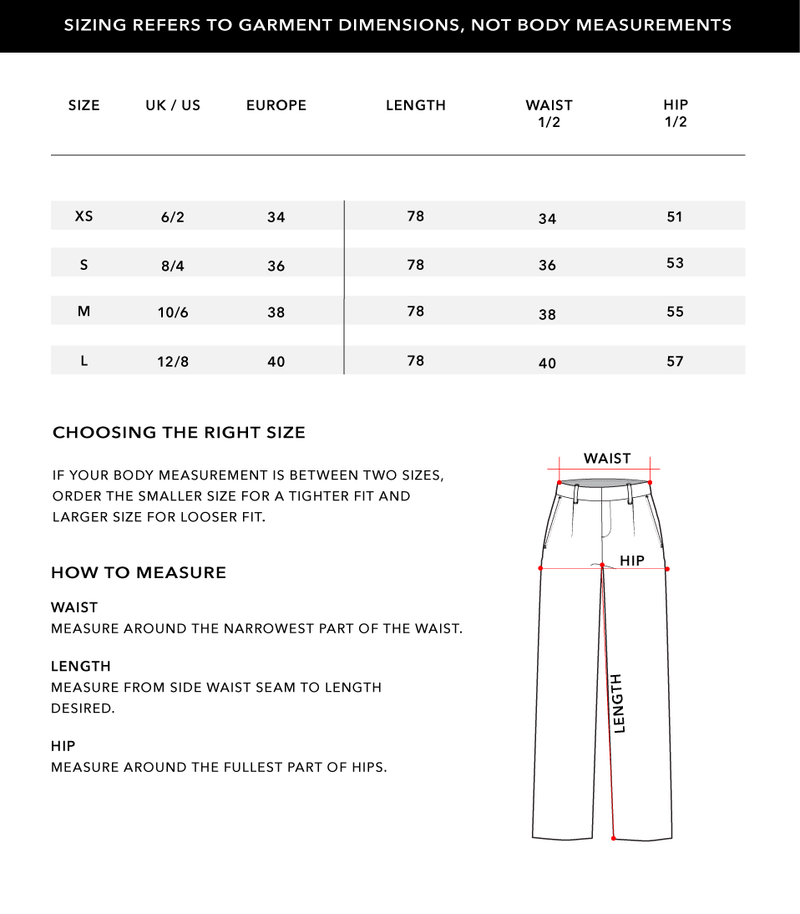 Size Chart 1