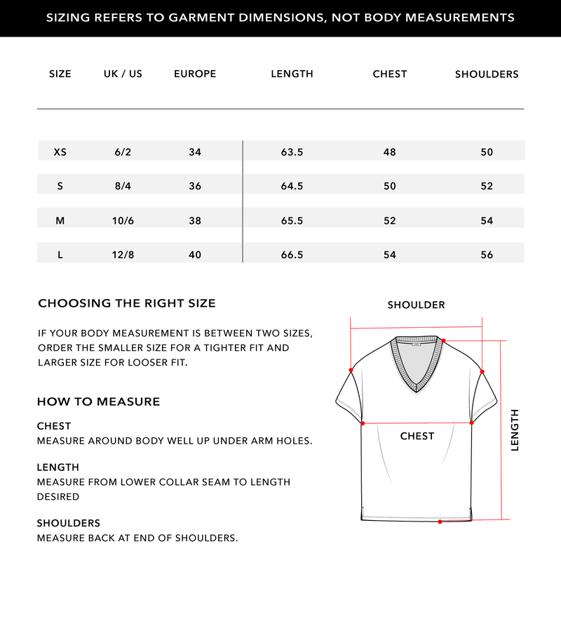Size Chart 1