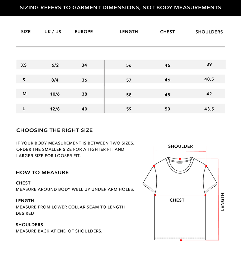 Size Chart 1