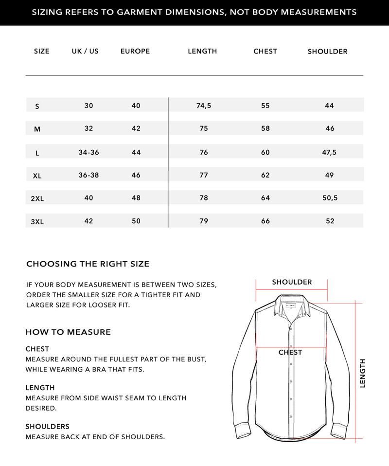 Size Chart 1