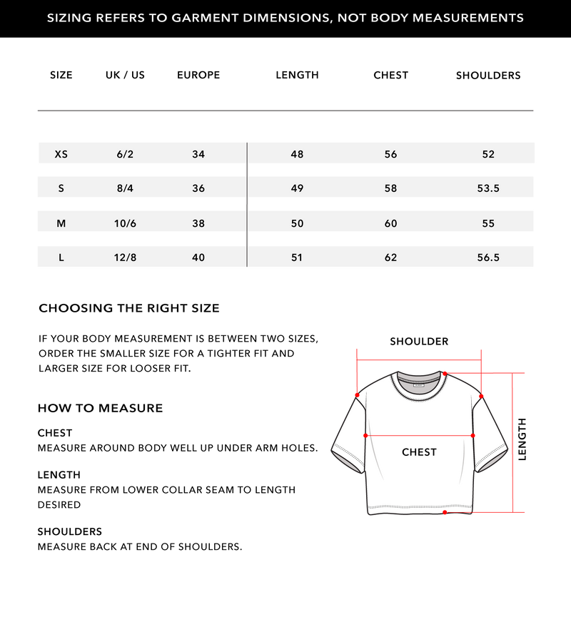 Size Chart 1