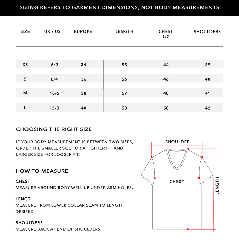 Size Chart 1