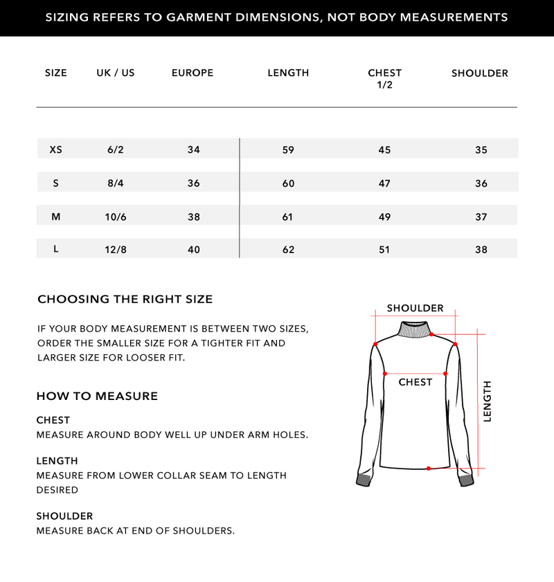 Size Chart 1