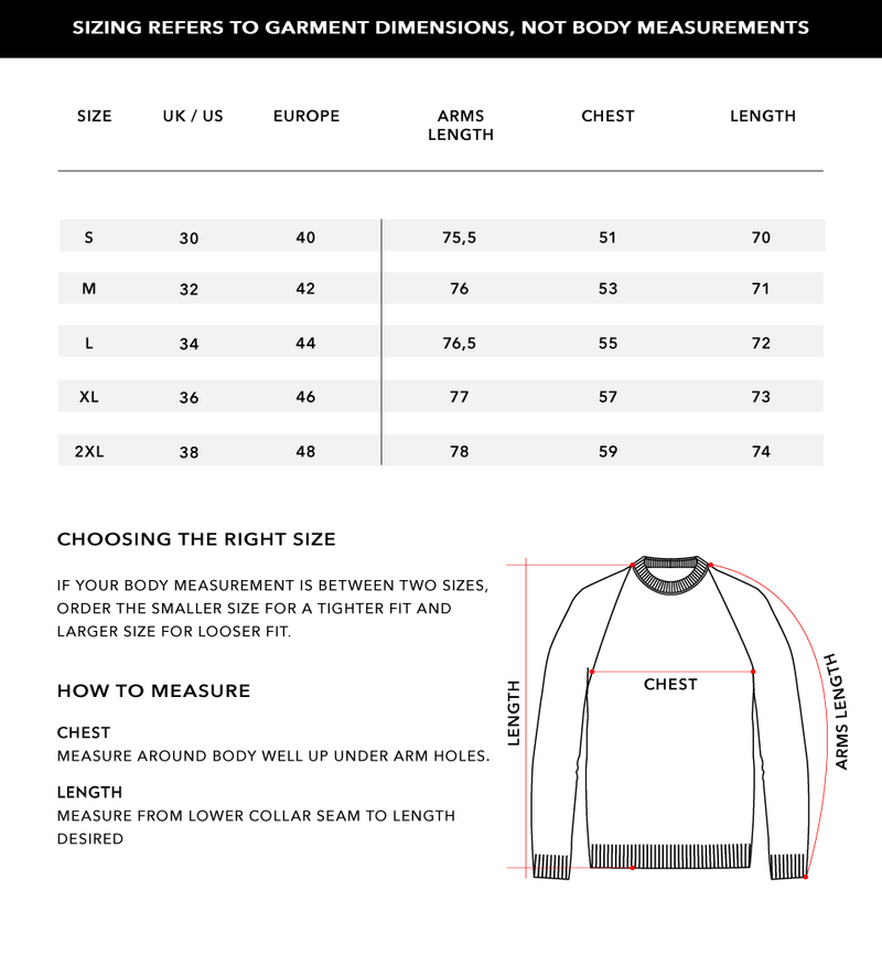 Size Chart 1