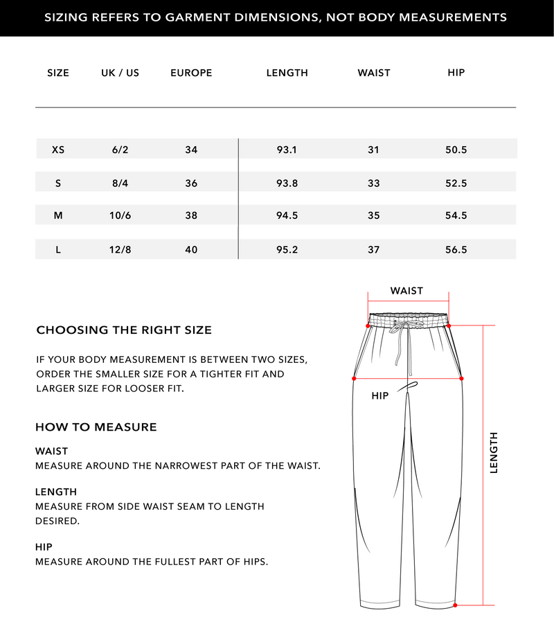 Size Chart 1