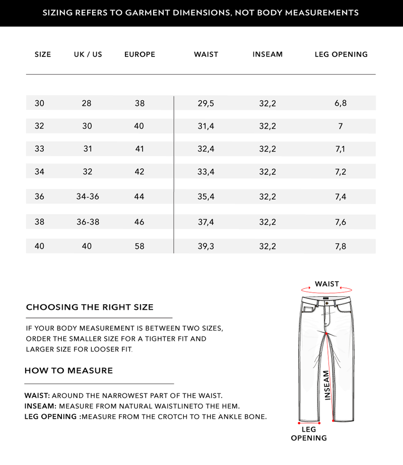 Size Chart 2
