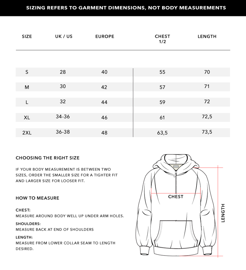 Size Chart 1