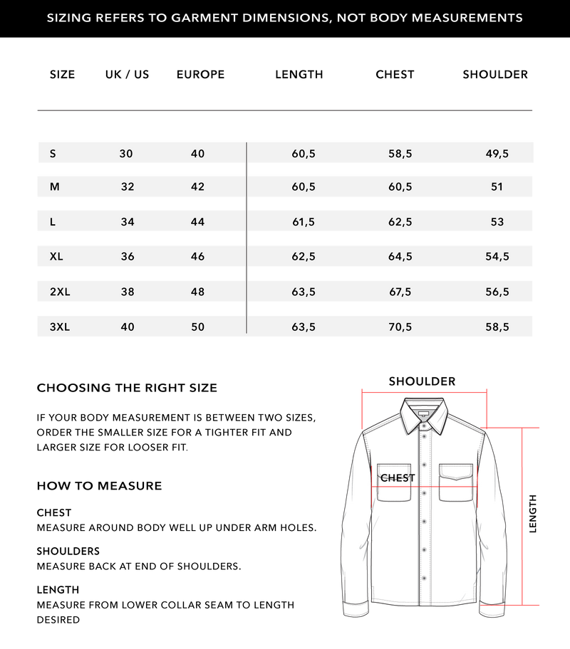 Size Chart 1
