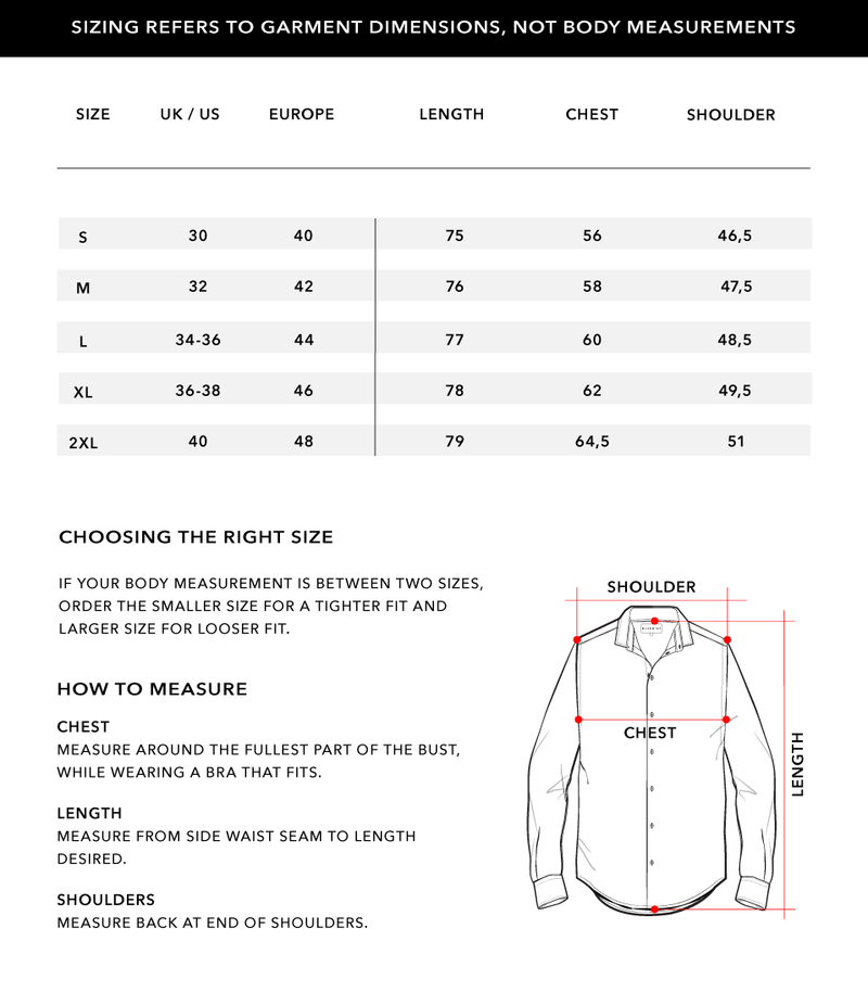 Size Chart 1