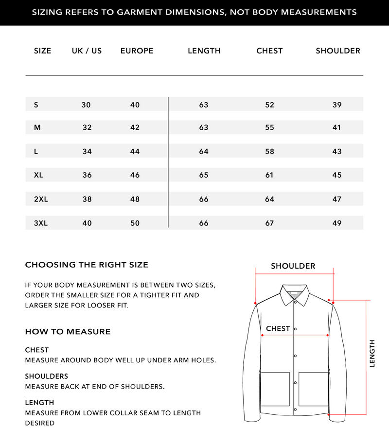Size Chart 1