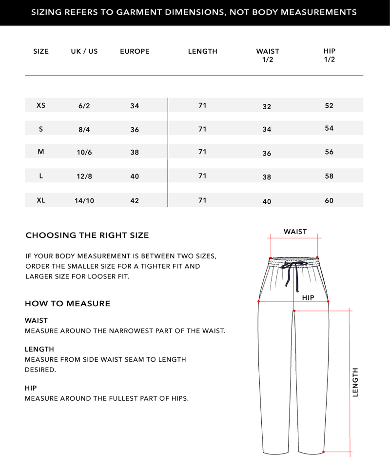 Size Chart 1