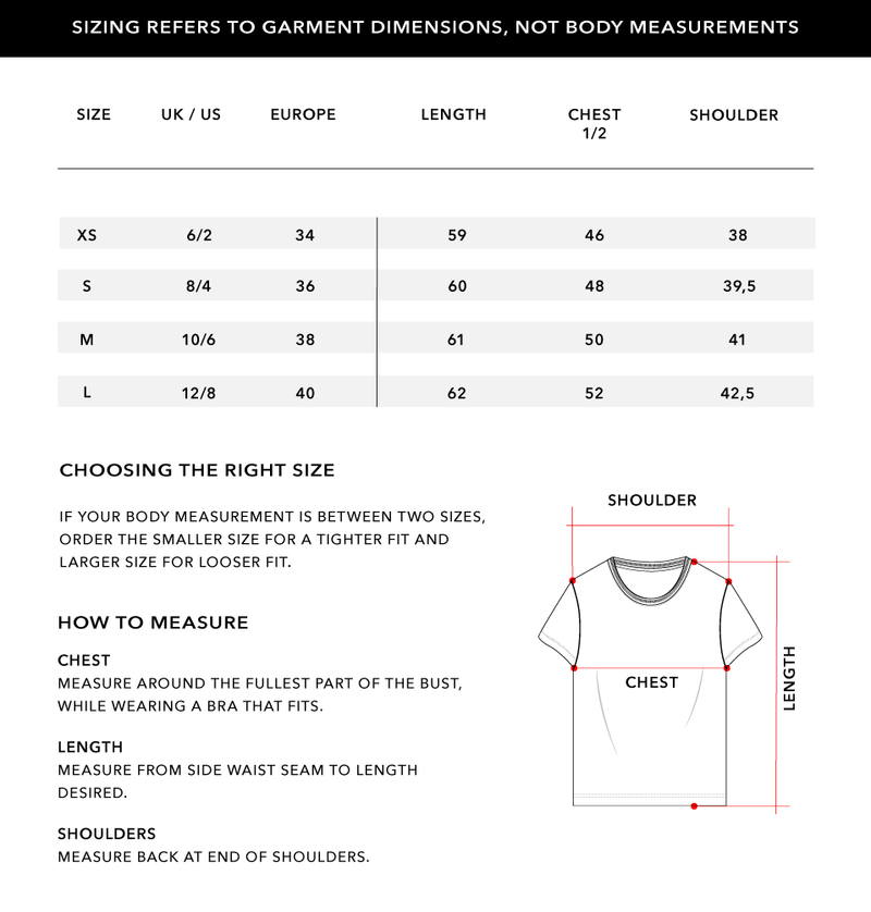 Size Chart 1