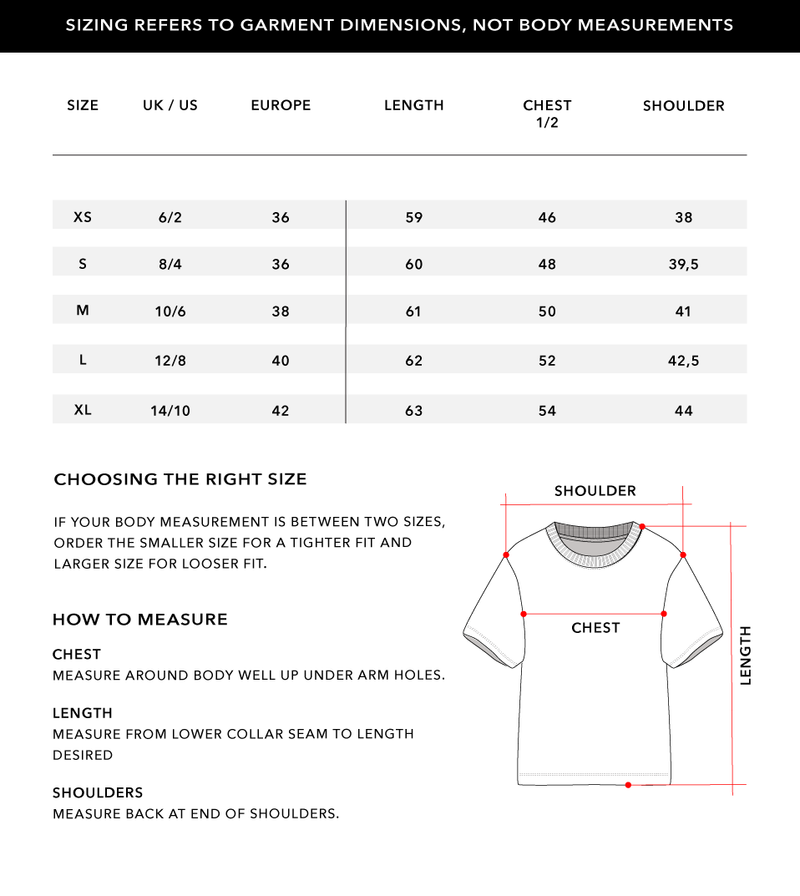 Size Chart 1