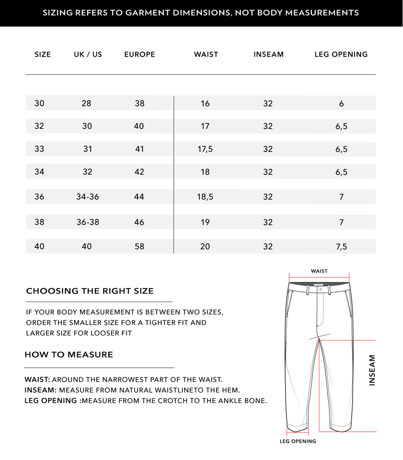 Size Chart 2
