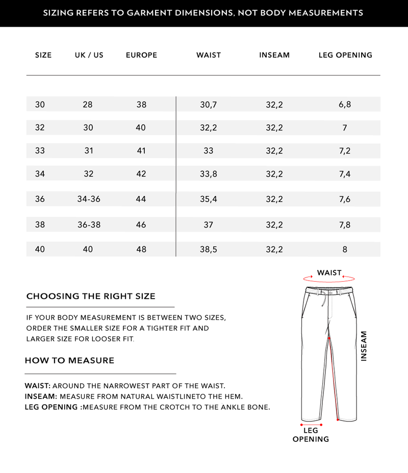 Size Chart 2