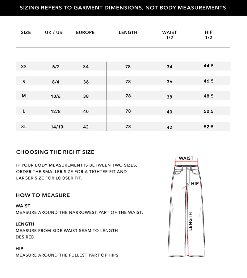 Size Chart 1