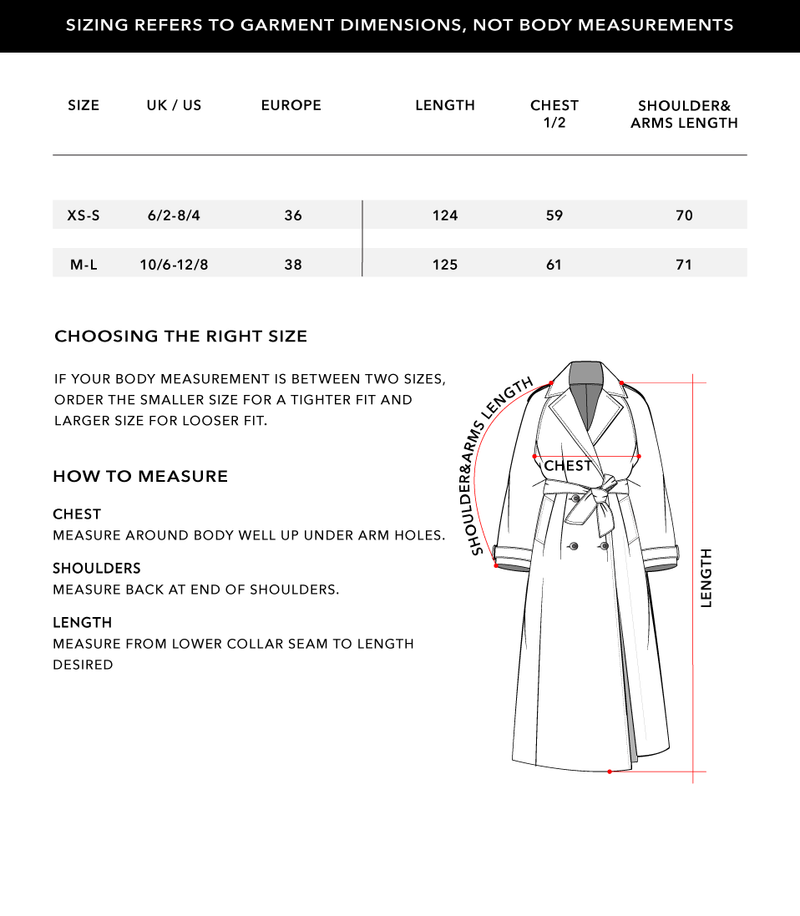 Size Chart 1