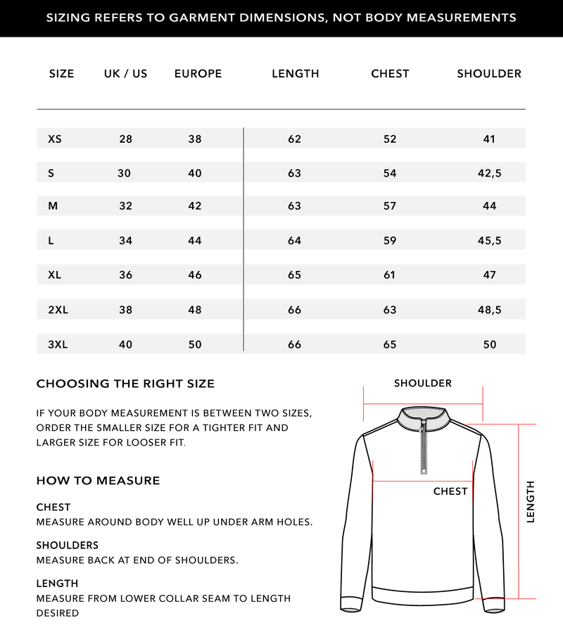 Size Chart 1