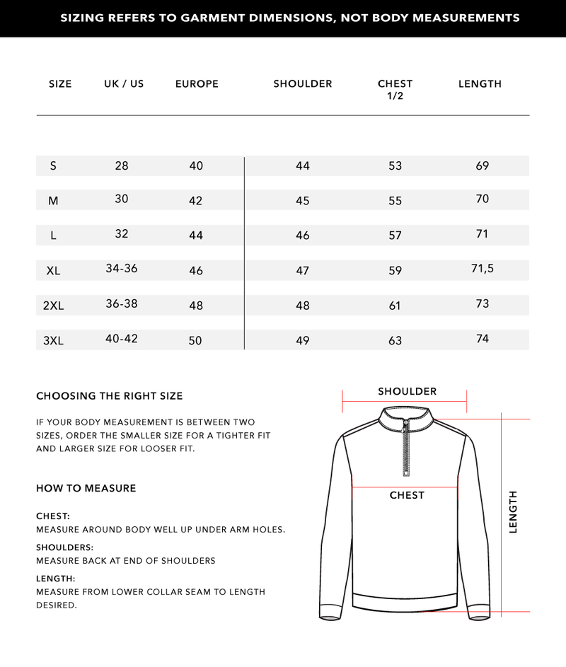 Size Chart 1