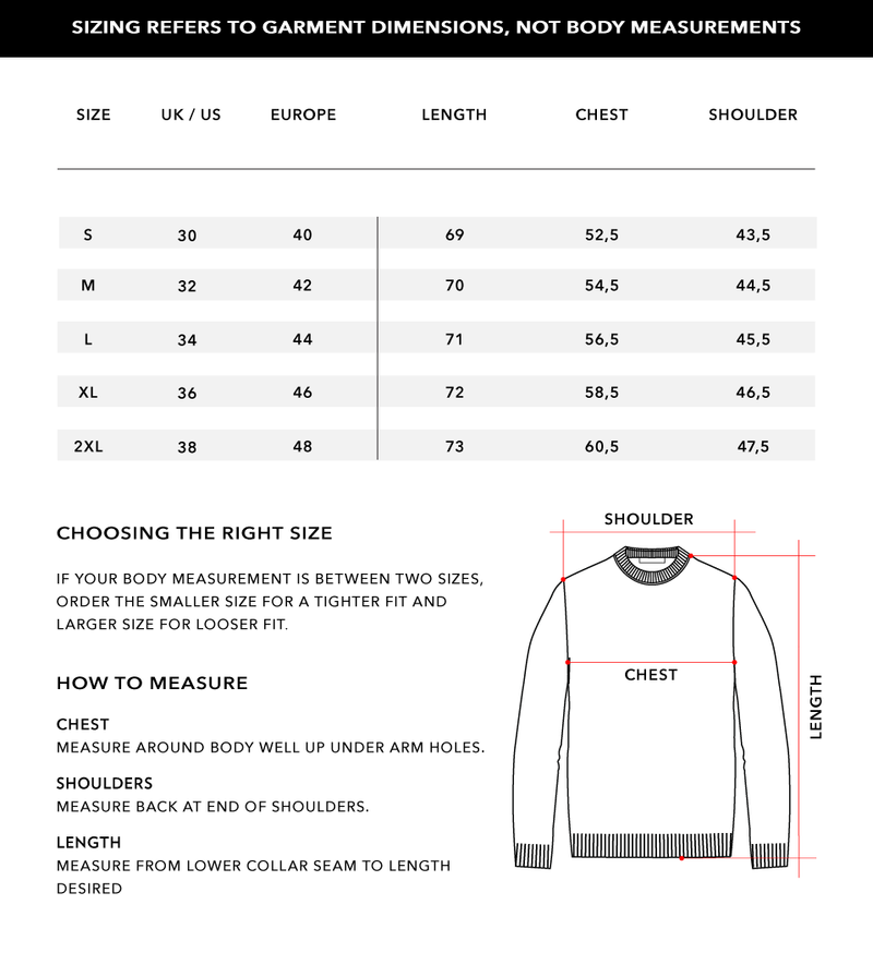 Size Chart 1